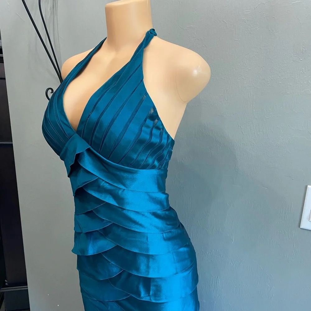 Cache Vibrant Blue Backless Halter Dress - Picture 3 of 5
